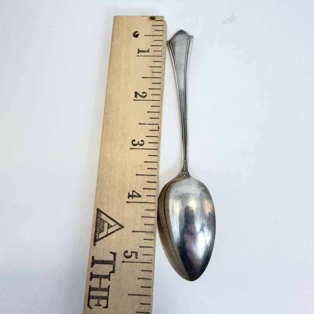 Lunt Sterling Silver Mount Vernon Teaspoon 5.25 inch Monogram A 17g Vintage